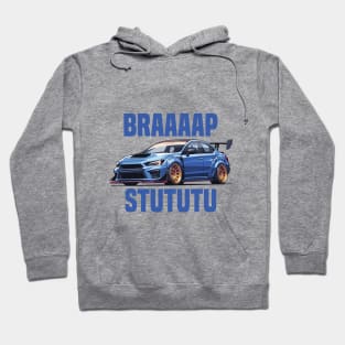 Subaru WRX Car Art - Impreza STI Widebody Modified Car Hoodie